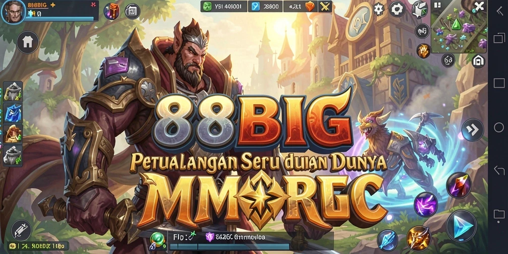 Tampilan gameplay seru di dunia fantasi 88BIG yang mengasyikkan.