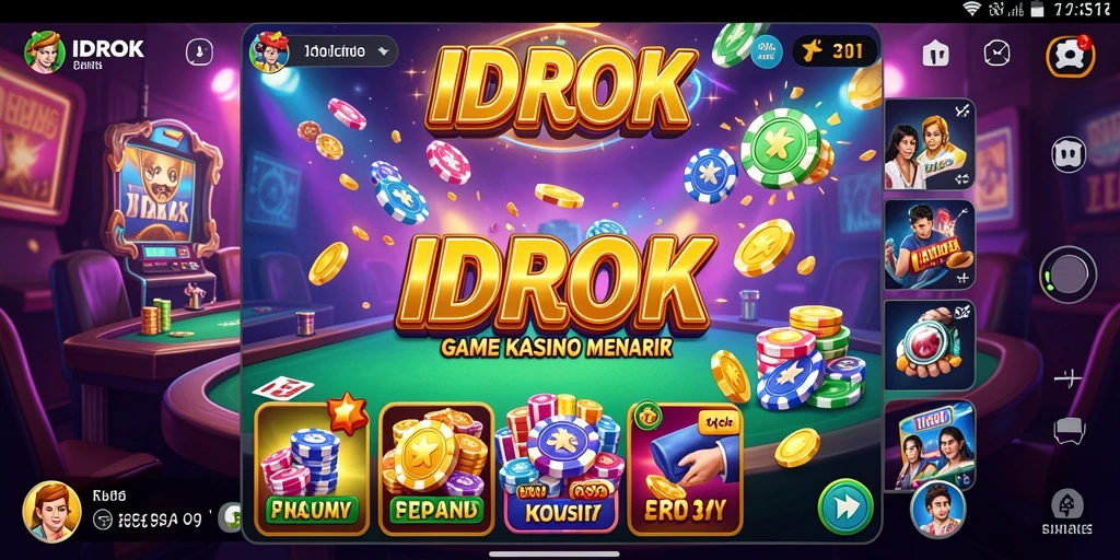Tampilan gameplay IDROK yang menarik dengan berbagai pilihan permainan Kasino.