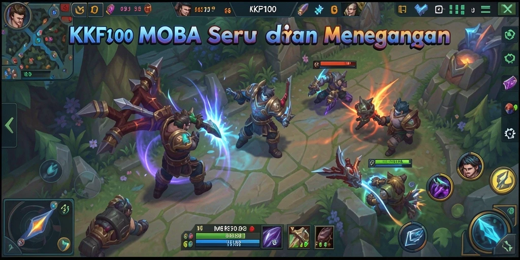 Gameplay KPK100 yang menegangkan dengan karakter yang dinamis.