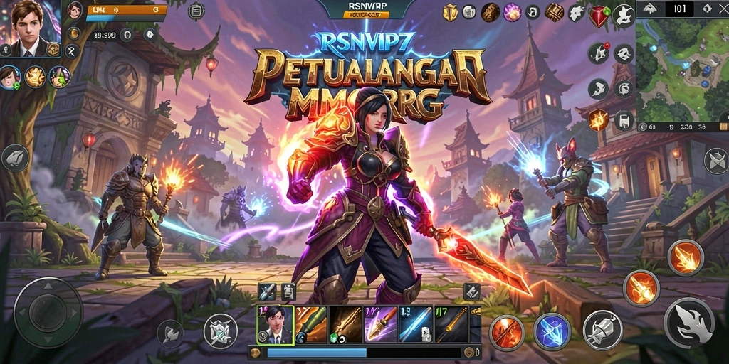 Screenshot gameplay RSNVIP7 dengan pertarungan seru dan grafis menawan.