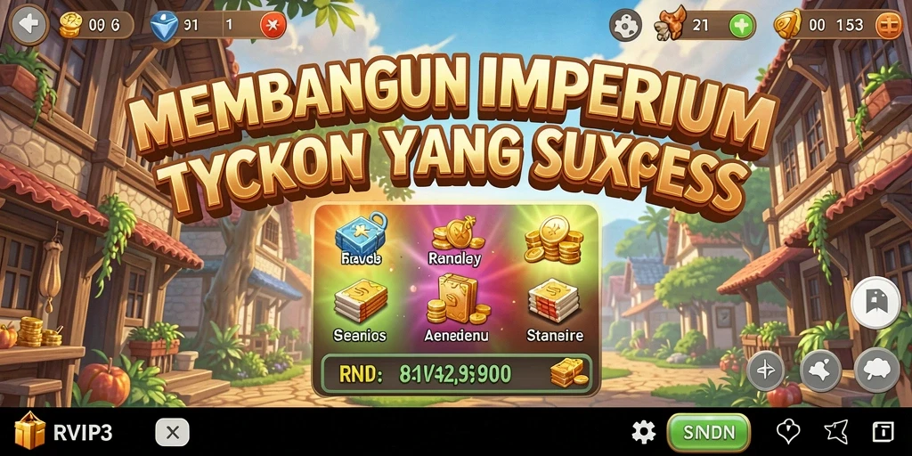 Tampilan menarik dari gameplay RVIP3 dengan elemen Tycoon.