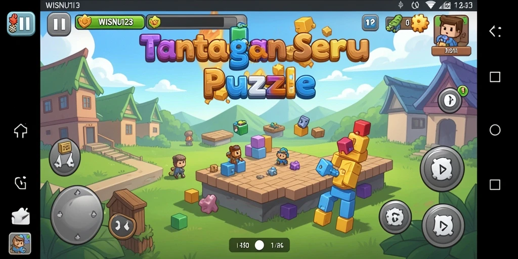 Tangkapan layar menunjukkan gameplay seru WISNU123.